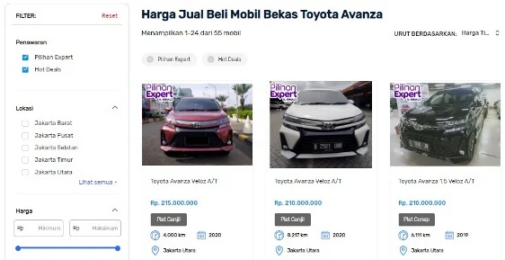 Beli Mobil Bekas Avanza Seva.id